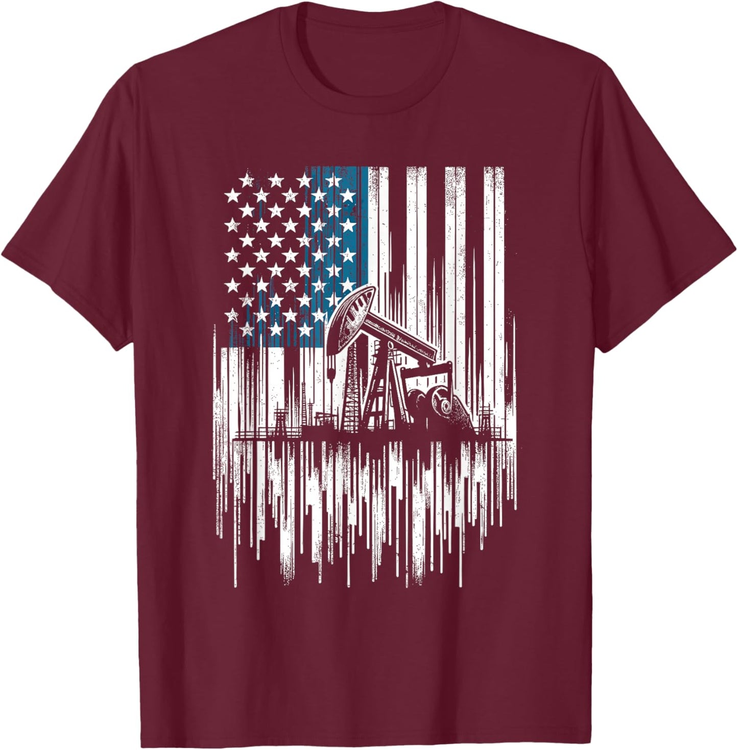 Oilfield Worker T-Shirt - T-Shirt | Maroon