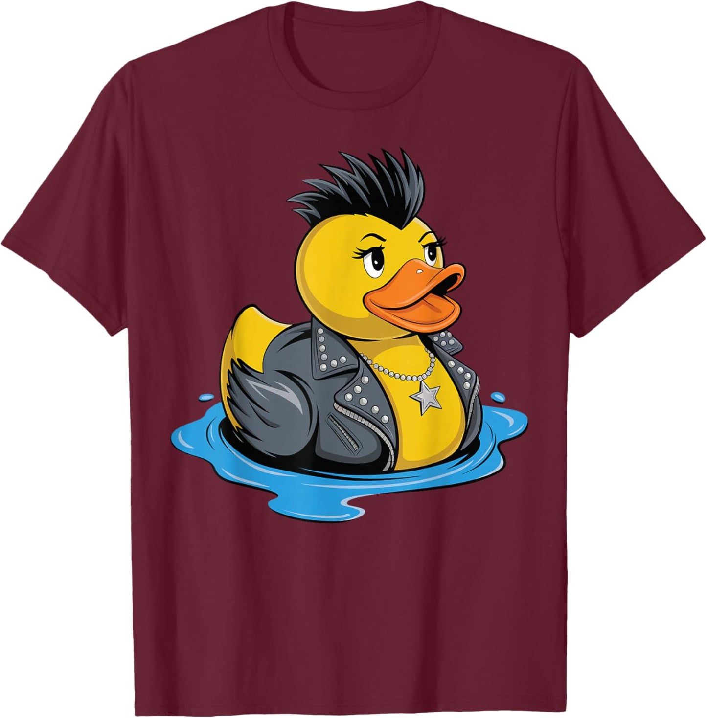 Rubber Duck Punk T-Shirt - T-Shirt | Maroon