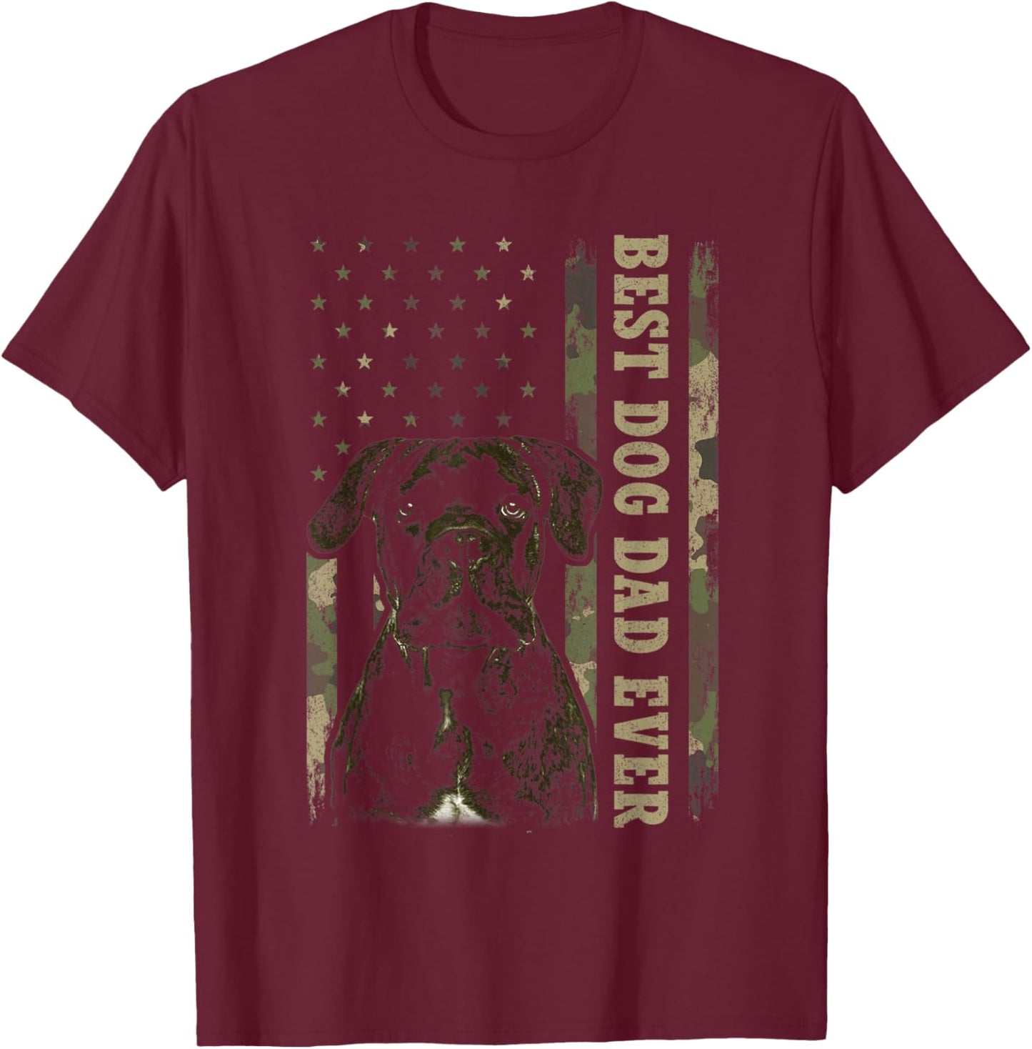Best Corso Cane Dad Ever Shirt, Camo USA Flag Dog Dad Women T-Shirt - T-Shirt | Maroon