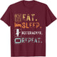 Vintage Eat Sleep Nutcracker Repeat Funny Design Nutcracker T-Shirt - T-Shirt | Maroon