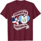 Dominican Guatemalan Heart Dominican Republic Guatemala Flag T-Shirt - T-Shirt | Maroon