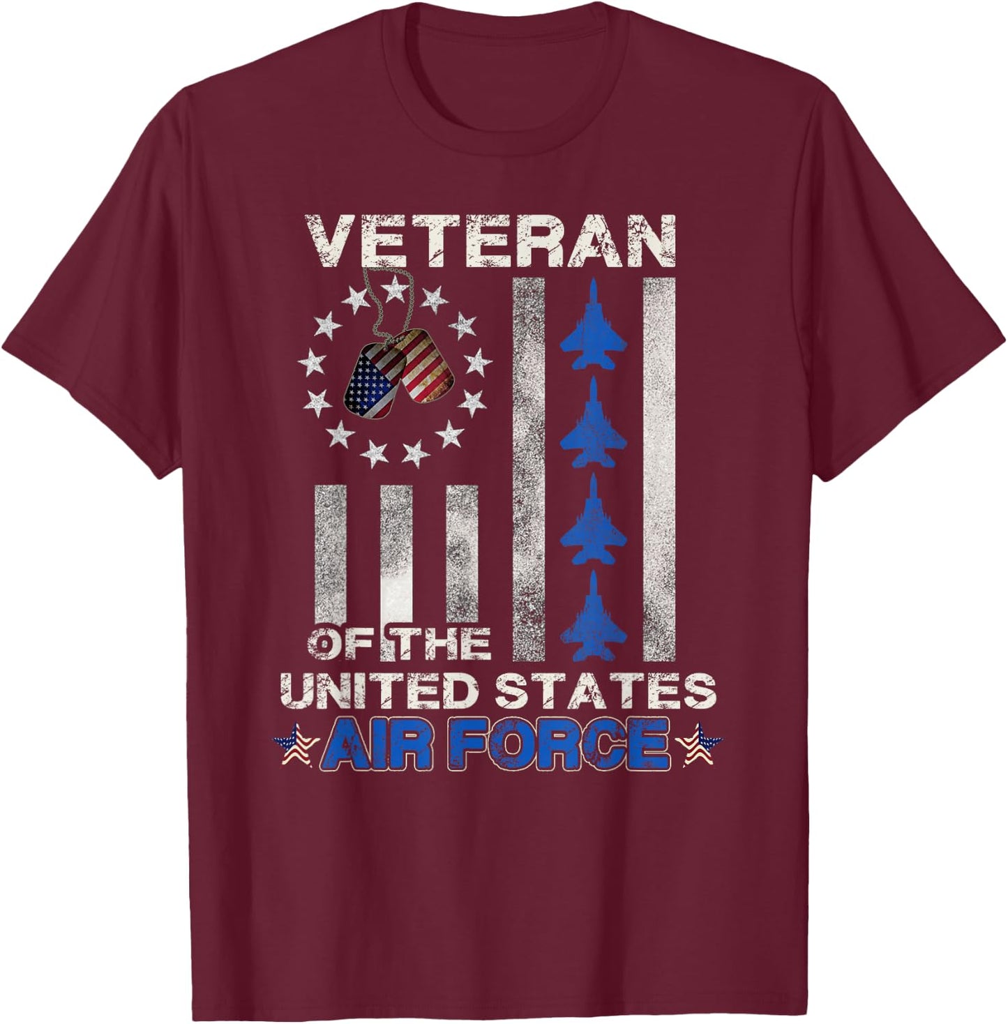 Veteran of The United States Air Force US Air Force T-Shirt - T-Shirt | Maroon