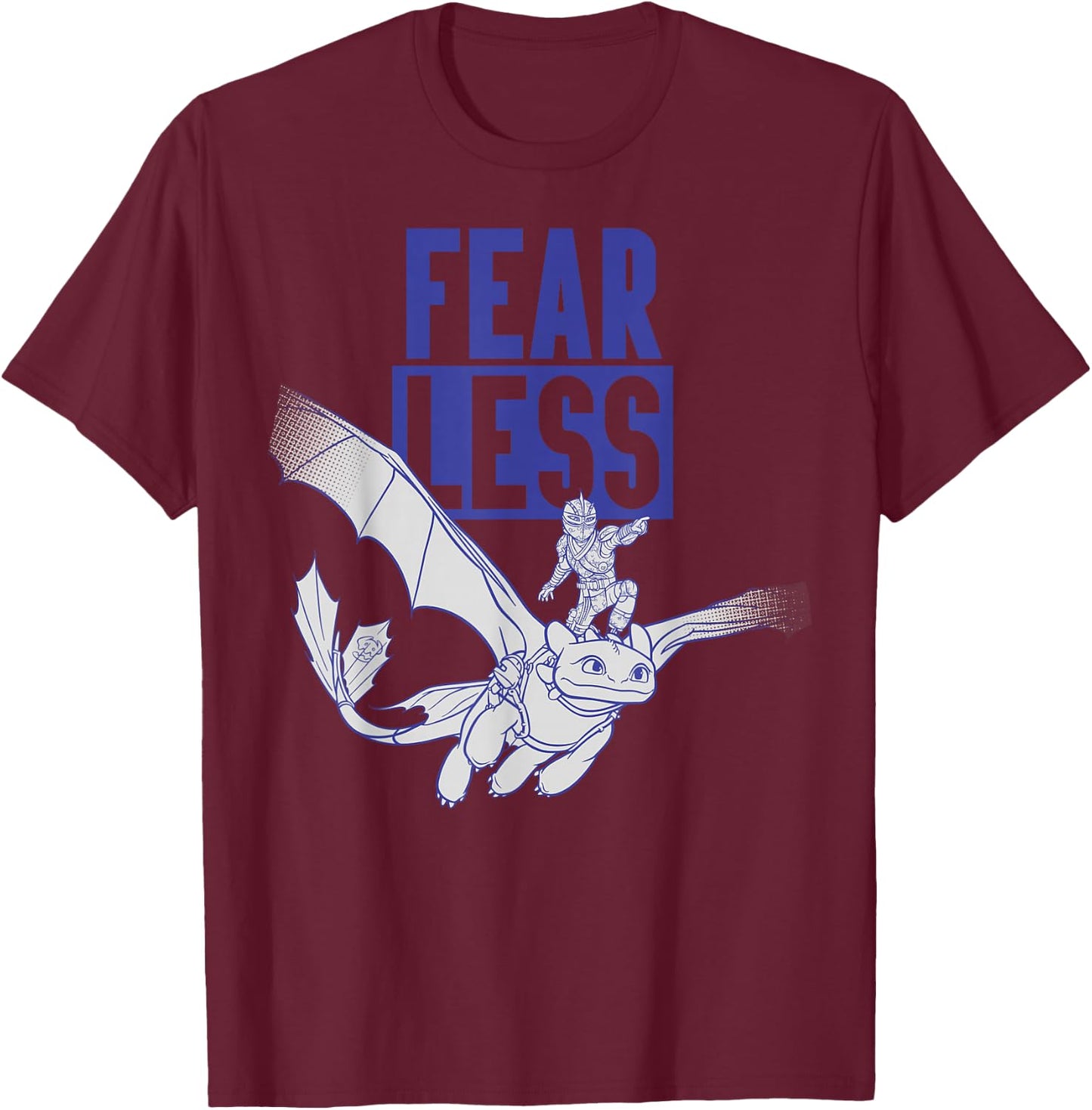 How to Train Your Dragon 3 Hidden World Fear Less T-Shirt - T-Shirt | Maroon