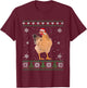 Santa Chicken Ugly Sweater Animals Christmas Pajama T-Shirt - T-Shirt | Maroon