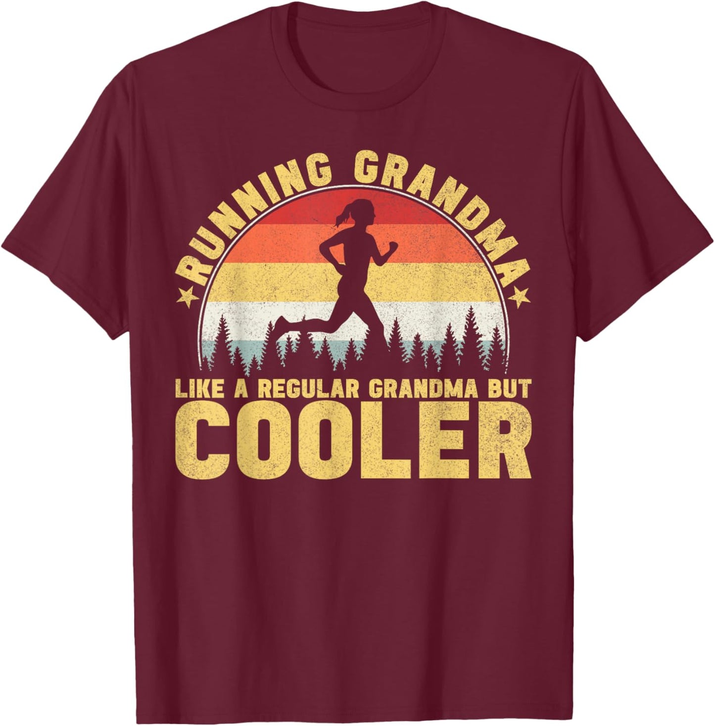 Running Grandma Like A Regular Grandma Marathon T-Shirt - T-Shirt | Maroon