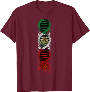 Mexico Flag Mexican Pride Mexican Roots Mexican Flag T-Shirt - T-Shirt | Maroon