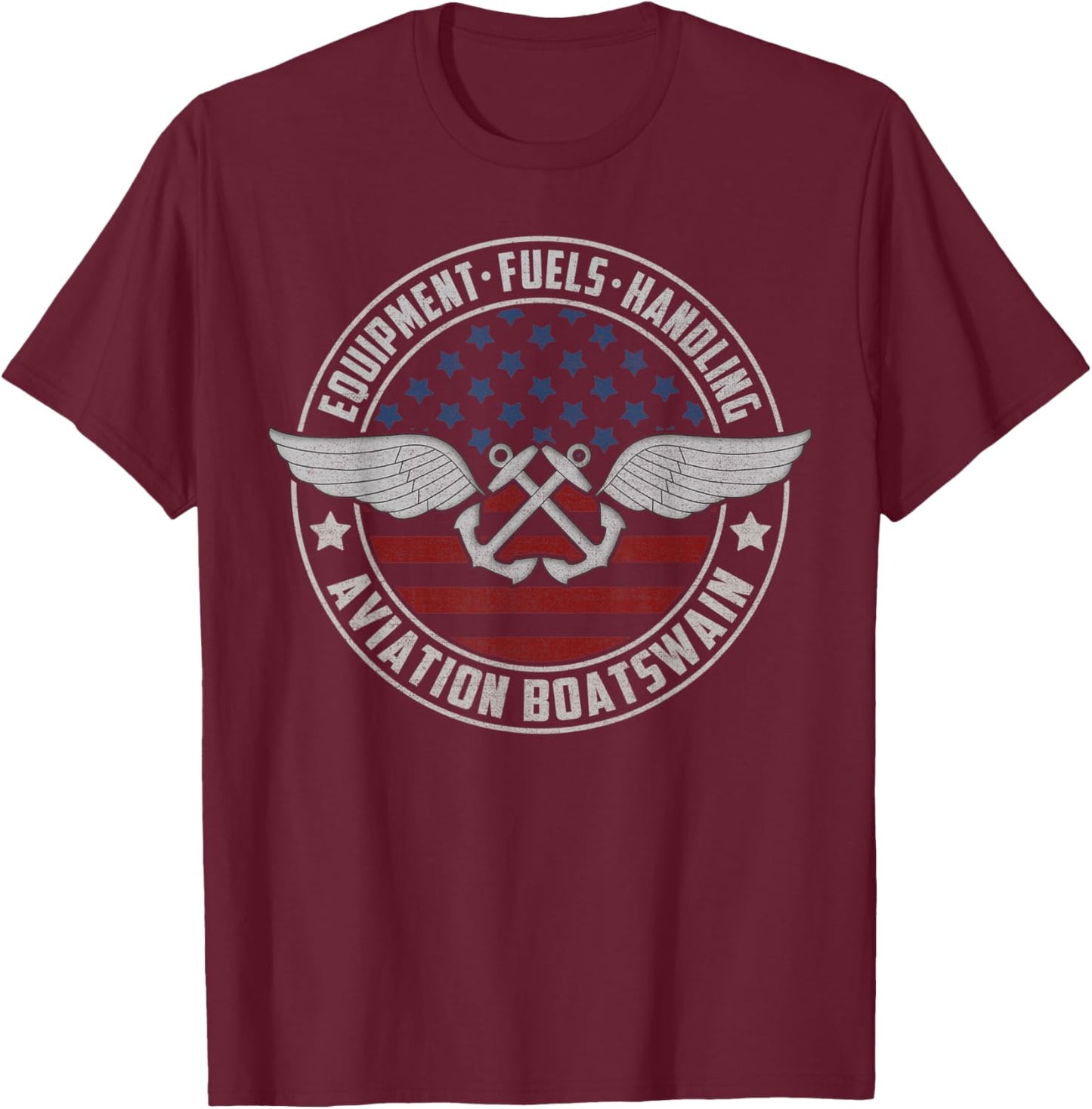 Boatswain Aviation US Military T-Shirt - T-Shirt | Maroon