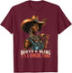 Boots and Bling it's Cowgirl Thing Western Country Melanin T-Shirt - T-Shirt | Maroon