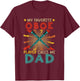 My Favorite Oboe Player Calls Me Dad Father's Day Instrument T-Shirt - T-Shirt | Maroon