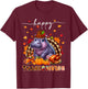 Happy Thanksgiving Hippo Costume Turkey Fall Leaves Food T-Shirt - T-Shirt | Maroon