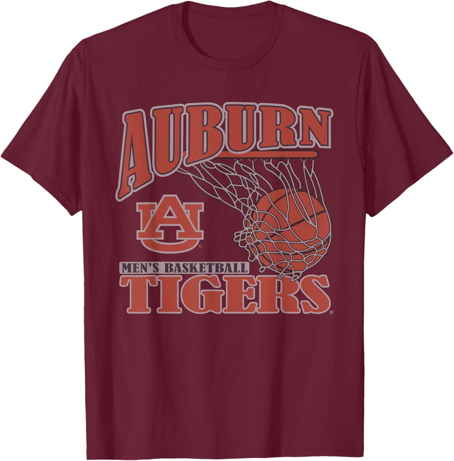 Auburn Tigers Men's Basketball Vintage Lift Navy T-Shirt - T-Shirt | Maroon