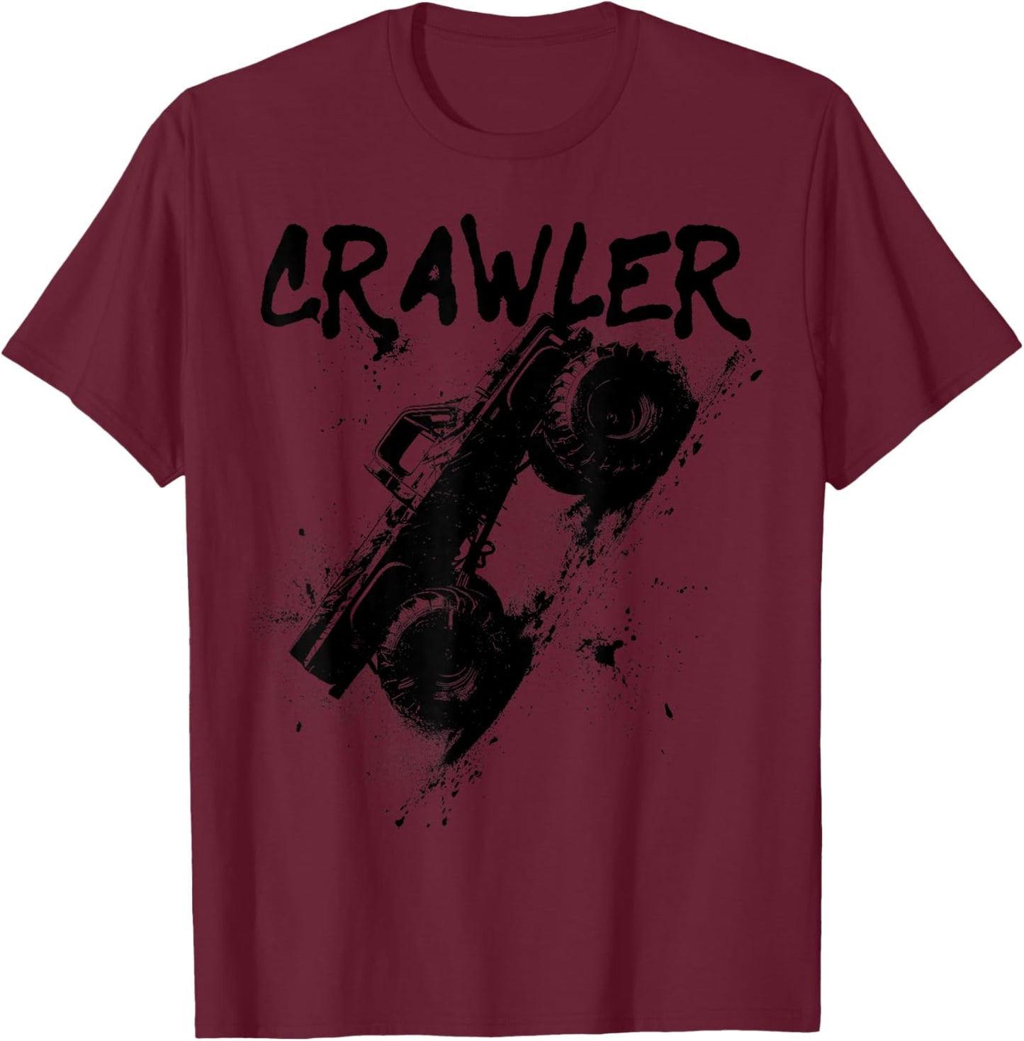 Crawler Rc Car Rock Scaler Scale Rc Offroad Truck Clawling T-Shirt - T-Shirt | Maroon