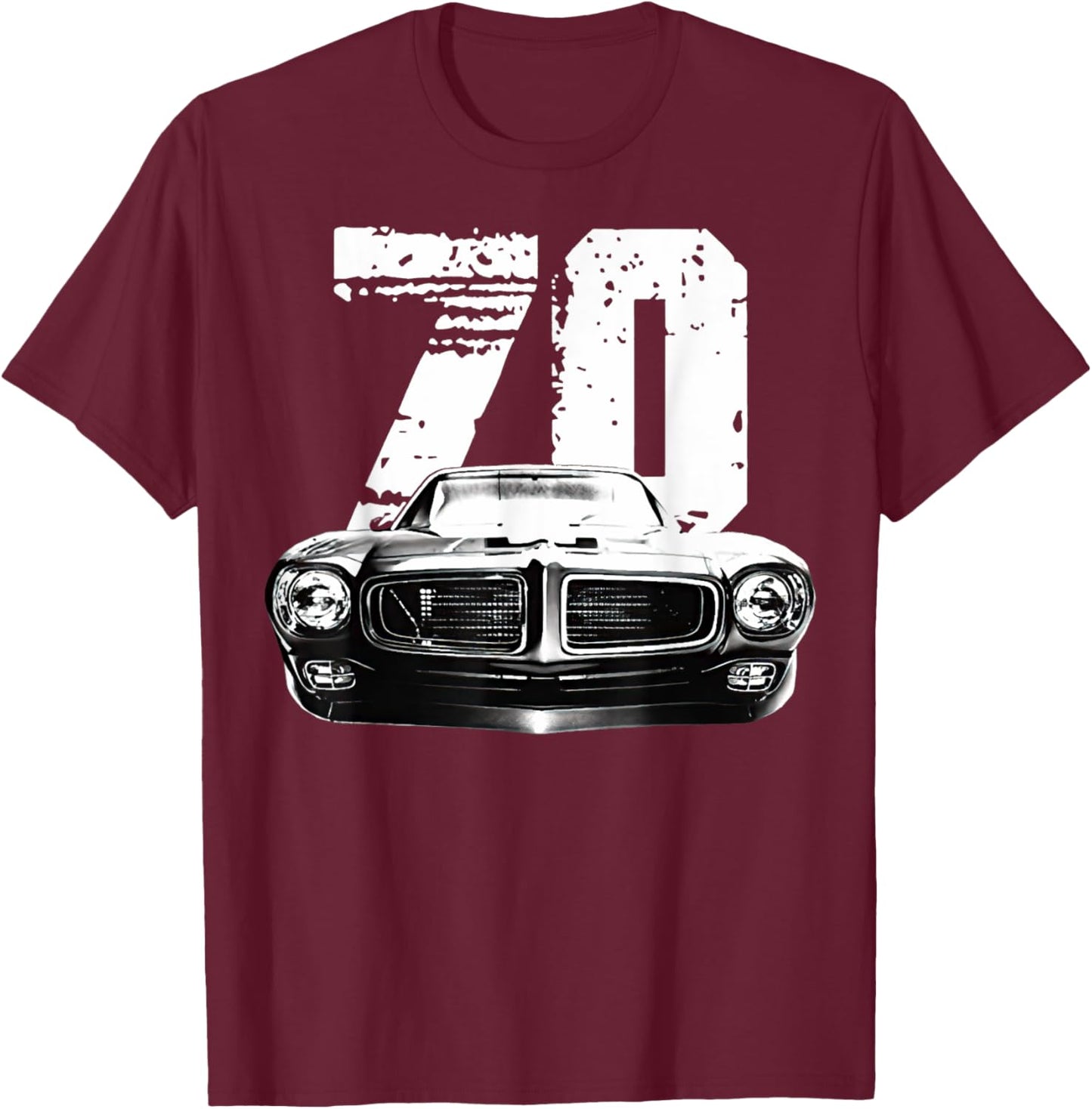 1970 trans am vintage black car MUSCLE CARS 70s CLASSIC T-Shirt - T-Shirt | Maroon