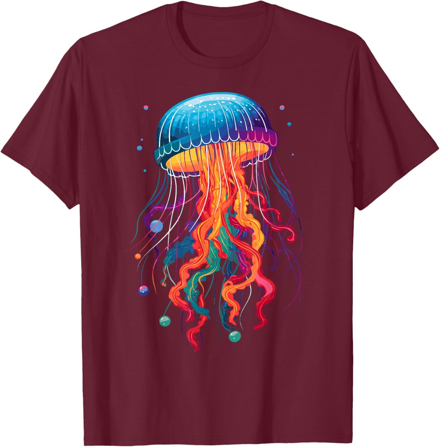 Jellyfish Ocean Animal Scuba Diving Jelly Fish T-Shirt - T-Shirt | Maroon