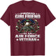 Proud Girlfriend Of An Air Force Veteran Vet's Lover Gift T-Shirt - T-Shirt | Maroon
