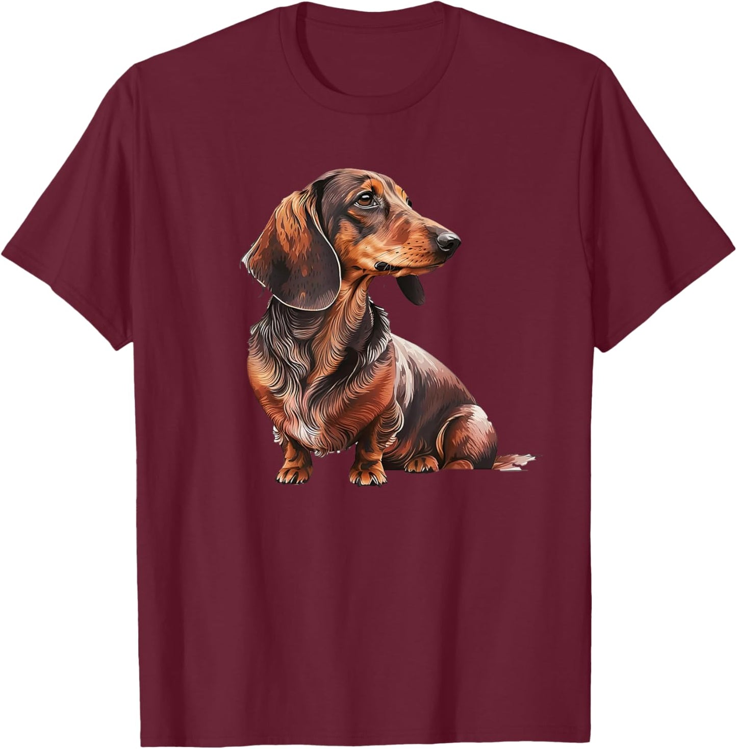 Funny Dachshund Cute T-Shirt - T-Shirt | Maroon