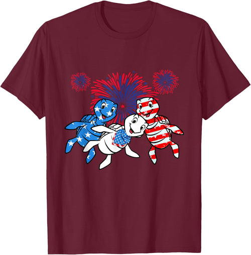 Sea Turtles 4th of July American USA Flag Patriotic