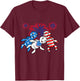 Sea Turtles 4th of July American USA Flag Patriotic T-Shirt - T-Shirt | Maroon