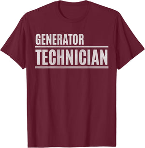 Generator Technician Funny Mechanic Mechanical Service T-Shirt - T-Shirt | Maroon