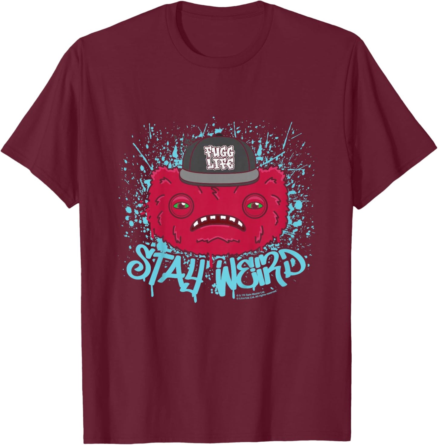 Kids Fuggler Wide Eyed Weirdo Fugg Life Stay Weird Kids T-Shirt - T-Shirt | Maroon