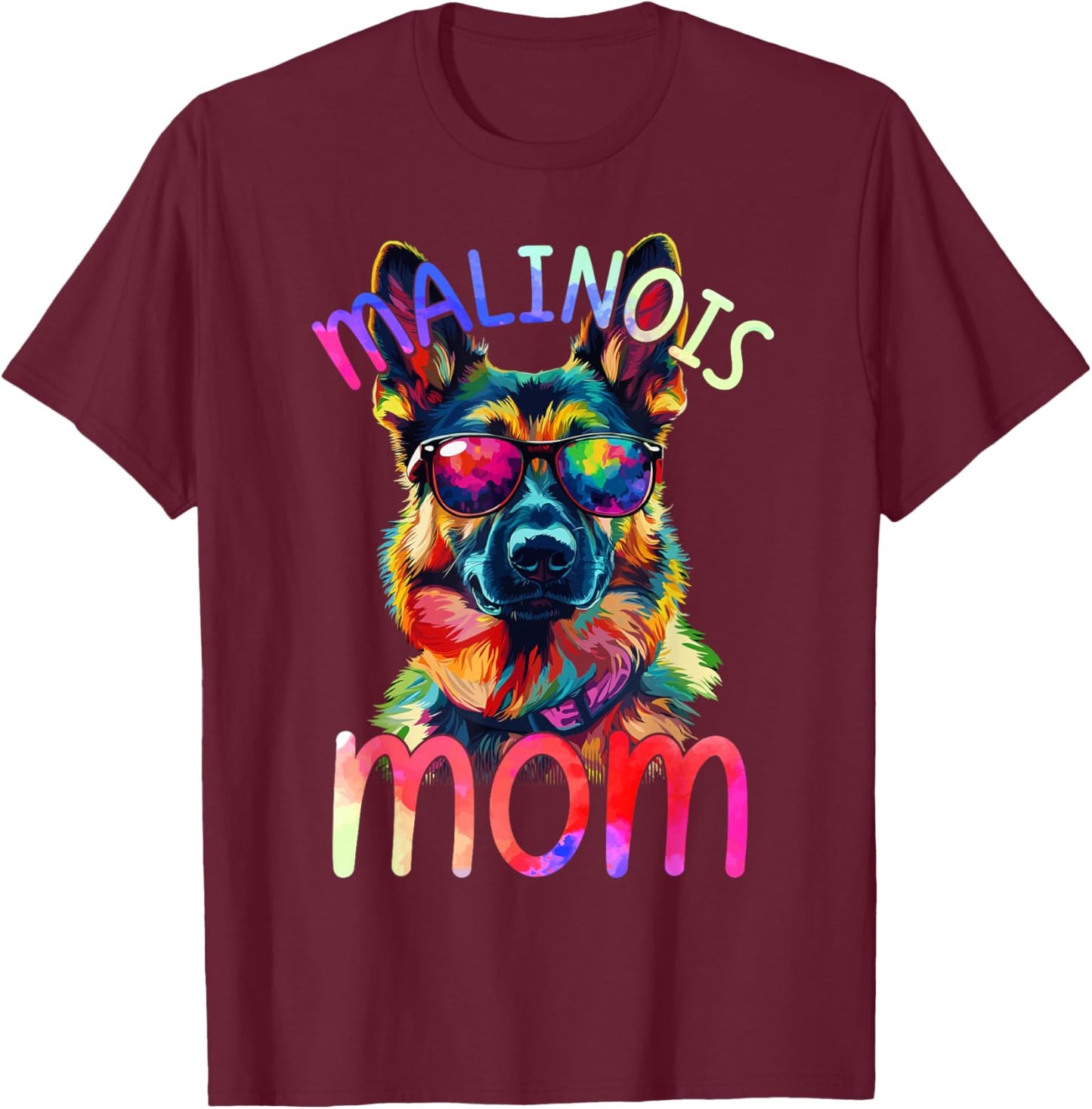 Belgique Malinois Lovers Pop Art Femmes Belgique Malinois Mom T-Shirt - T-Shirt | Maroon