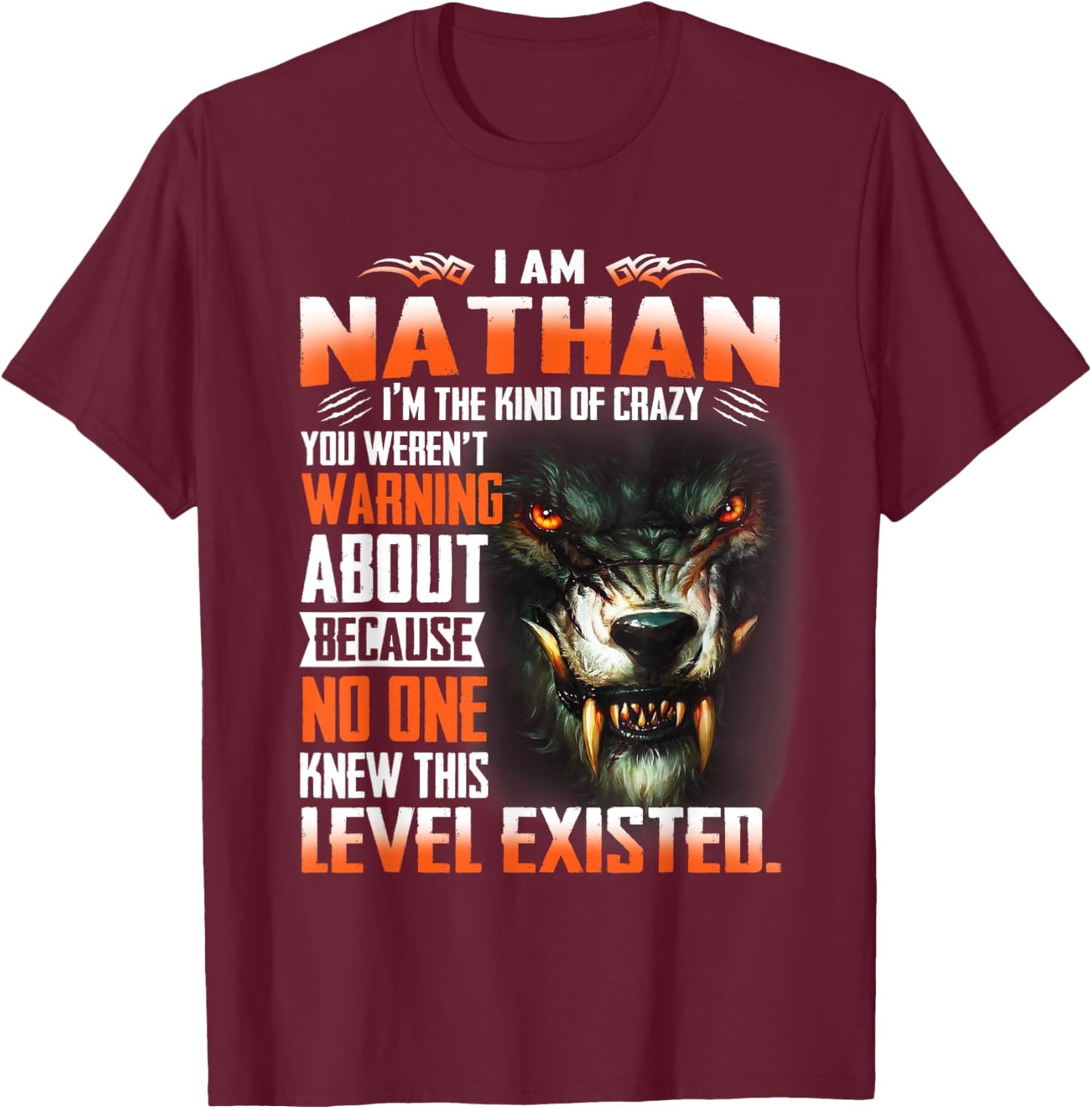 Funny Nathan Shirt - Nathan First Name T-Shirt - T-Shirt | Maroon
