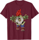 Zombie Gnome Funny Halloween Men Women T-Shirt - T-Shirt | Maroon