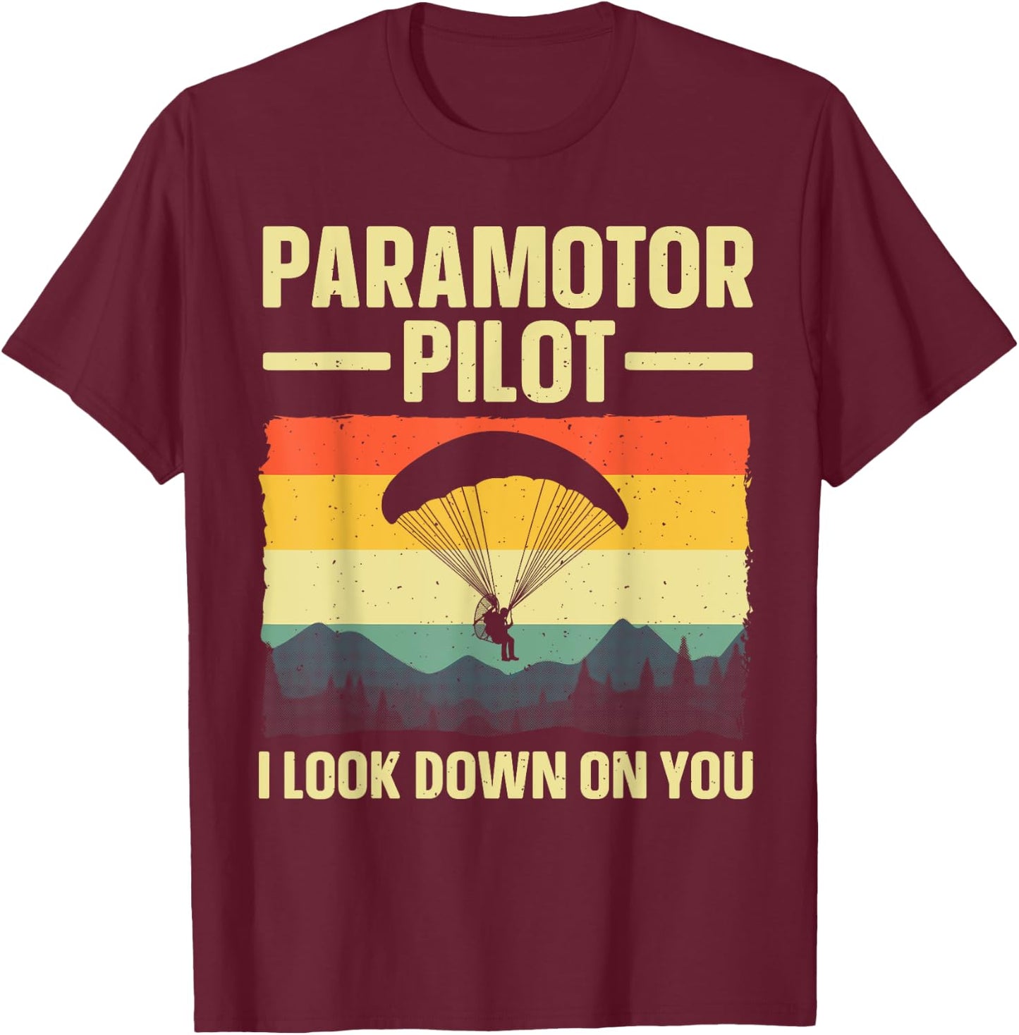 Funny Paramotor Art Women Paraglider Paramotor Lover T-Shirt - T-Shirt | Maroon