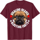 Funny Brussels Griffon Stealing Hearts Blasting Farts Dog T-Shirt - T-Shirt | Maroon