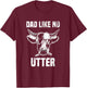 Lustige Khe Bauernhof Papa Farming Leben Kuh Men's Adults Black Animal Small Classic Fit Crew Collar Short Sleeve Father's Day T-Shirt - T-Shirt | Maroon