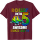 Roller Skating 5th Birthday Boys Rollin into 5 Awesome 2019 T-Shirt - T-Shirt | Maroon