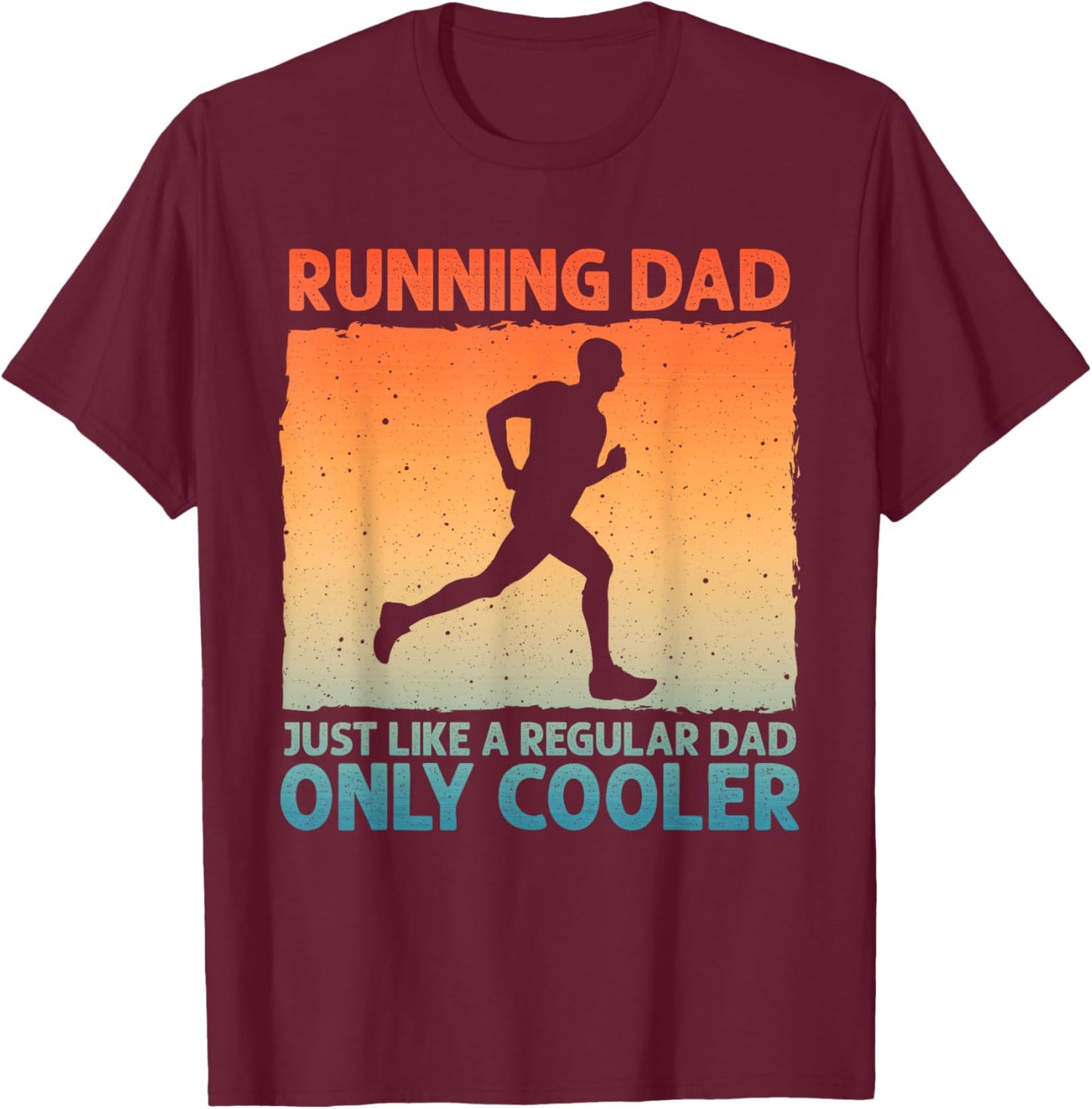 Funny Running Dad Marathon Runner Coach Marathoner T-Shirt - T-Shirt | Maroon