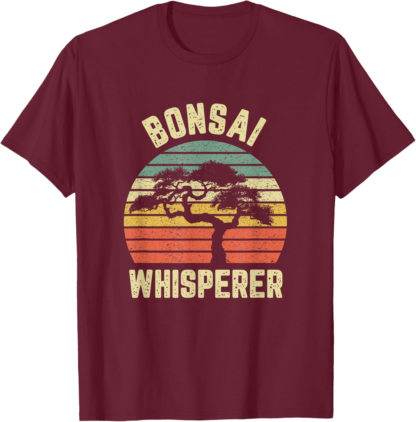 Bonsai Shirt Funny Japanese Bonsai Tree Whisperer Gift Shirt T-Shirt - T-Shirt | Maroon