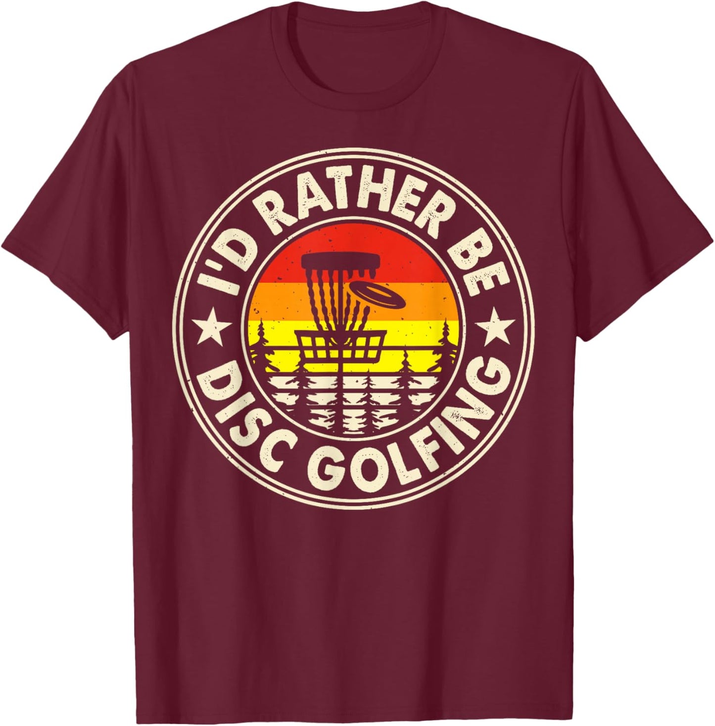 Disc Golf Shirt Disc Golf Apparel Disc Golf Accessories T-Shirt - T-Shirt | Maroon