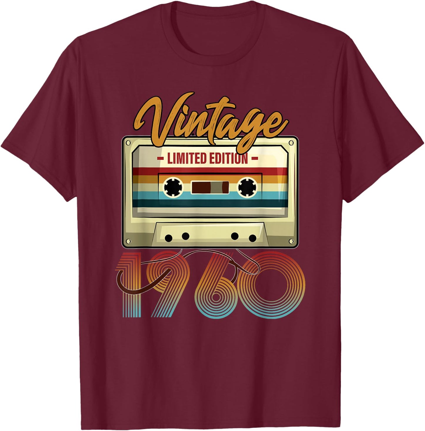 Vintage 1960 65th birthday cassette tape women B-day T-Shirt - T-Shirt | Maroon