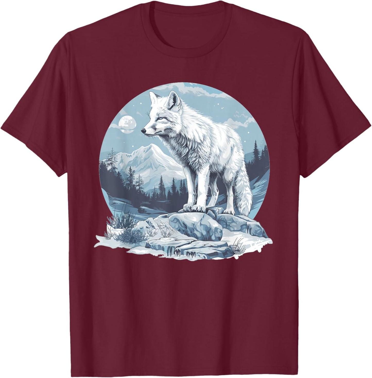 Arctic Foxes Lovers Arctic Fox T-Shirt - T-Shirt | Maroon