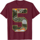 Number 5 Olive 5s Matching Loser Lover Matching T-Shirt - T-Shirt | Maroon