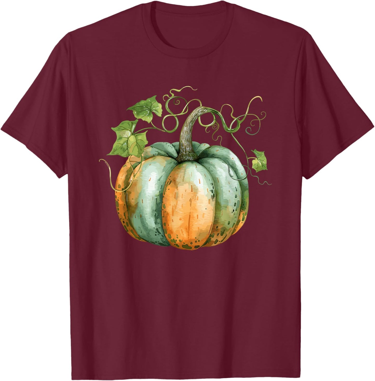 Vintage Pumpkin Autumn Harvest Fall Thanksgiving Design T-Shirt - T-Shirt | Maroon