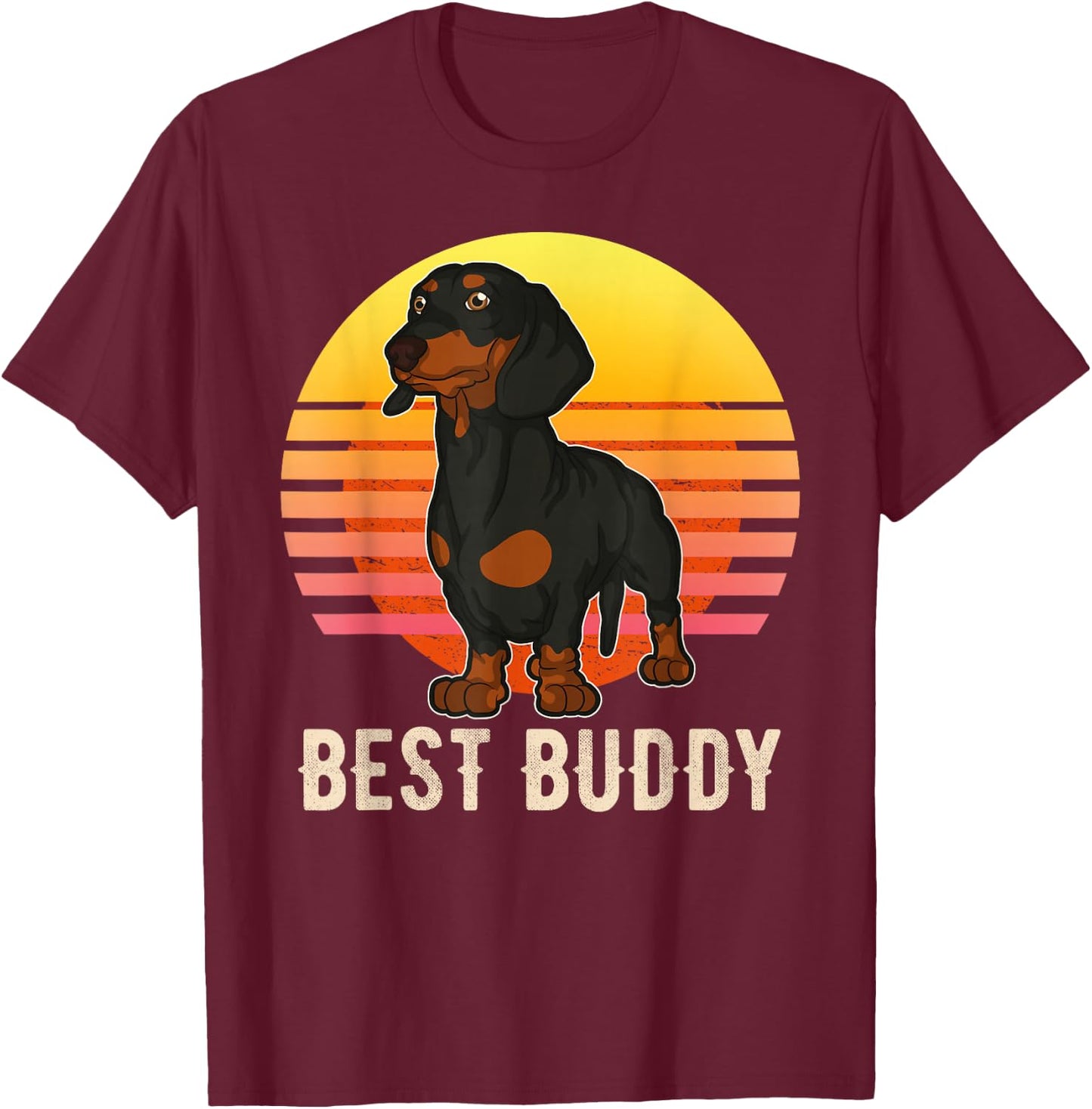 Dachshund Dachshund Teckel T-Shirt - T-Shirt | Maroon