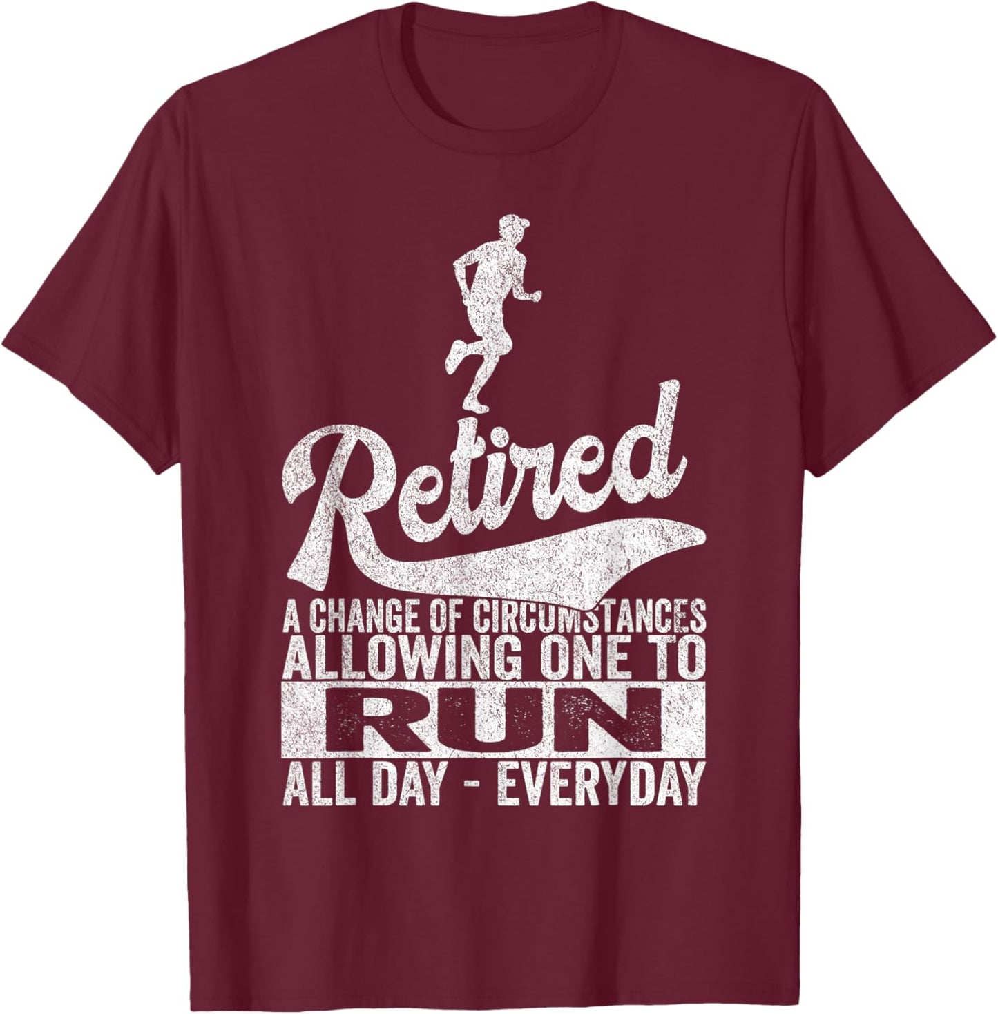 Funny Retired Definition Retirement Plan Running Runner T-Shirt - T-Shirt | Maroon