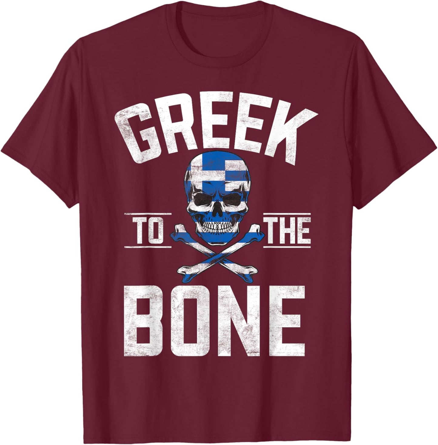 Greek to the Bone Greek T-Shirt - T-Shirt | Maroon