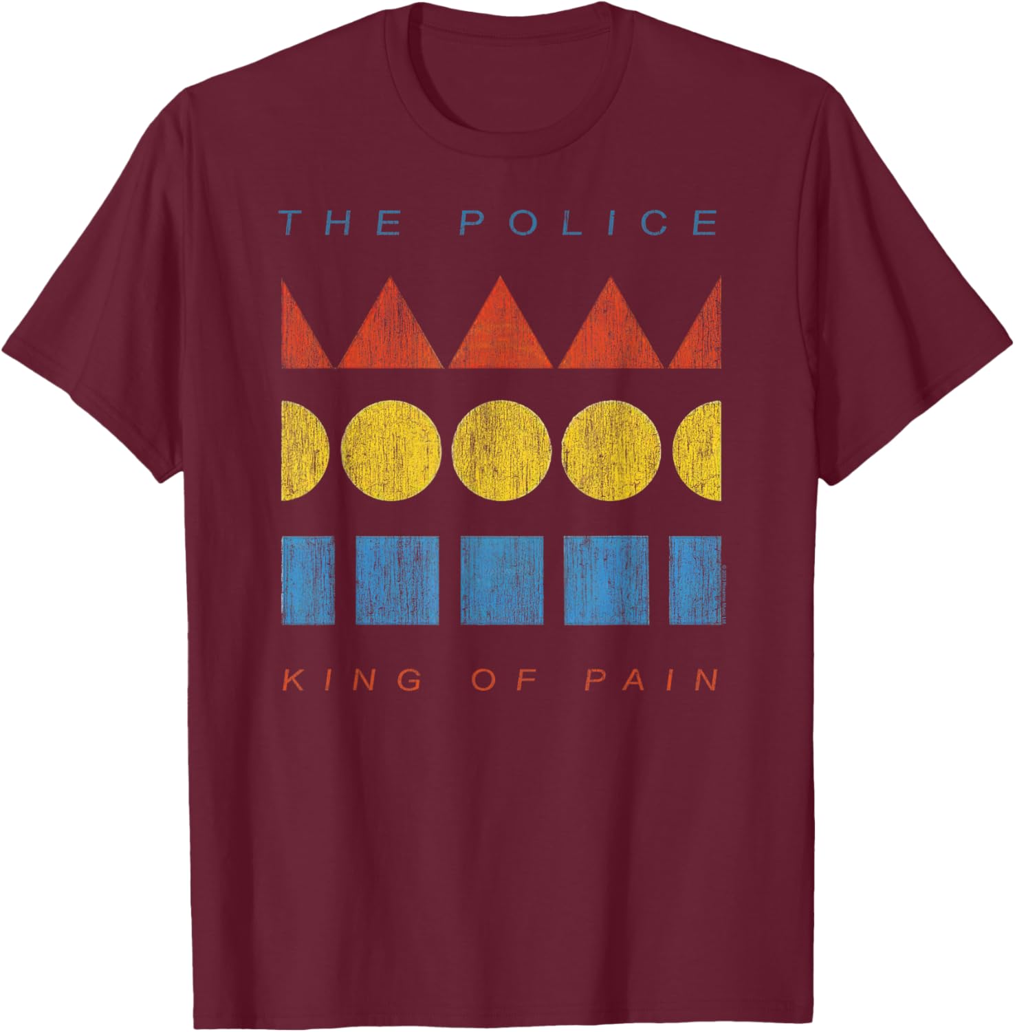 The Police King of Pain Rock Music Band T-Shirt - T-Shirt | Maroon