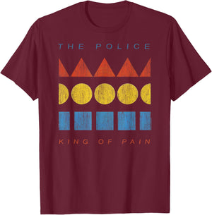 The Police King of Pain Rock Music Band T-Shirt - T-Shirt | Maroon
