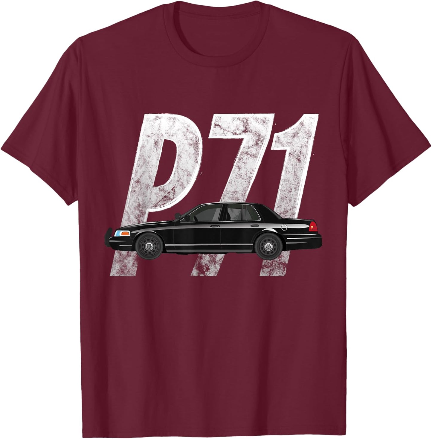 Crown Victoria P71 Cop Car Shirt T-Shirt - T-Shirt | Maroon
