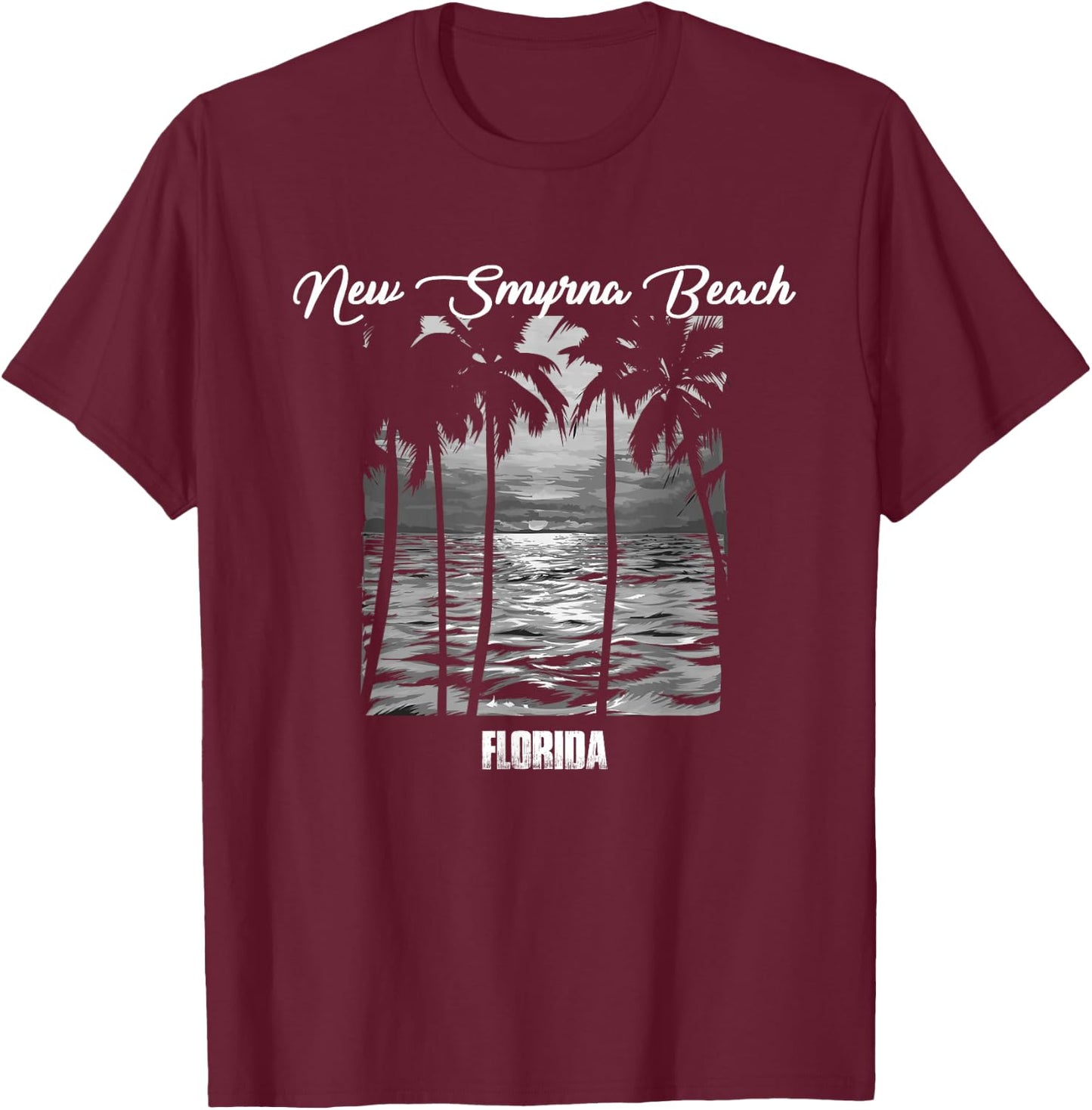 New Smyrna Beach Souvenir - Florida Reminder Men Women Kids T-Shirt - T-Shirt | Maroon