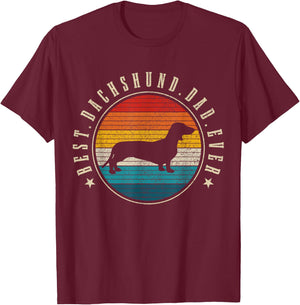 Dachshund Dog Vintage Funny Dog T-Shirt - T-Shirt | Maroon
