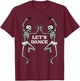 Skeletons Lets Dance Goth Halloween Costume Men Women Kids T-Shirt - T-Shirt | Maroon