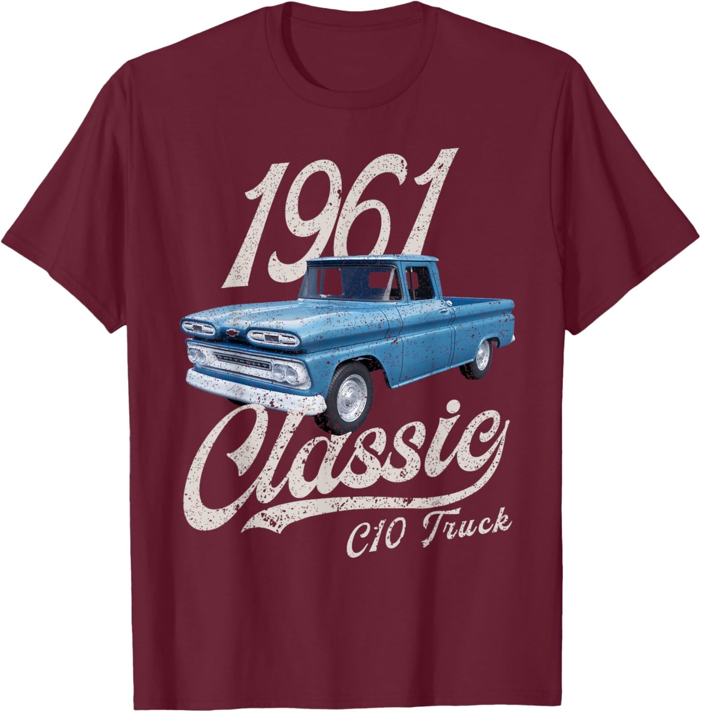 1961 61 c10 TRUCK T-Shirt - T-Shirt | Maroon