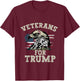 Veterans For Trump 2024 Vintage American Flag Men Women T-Shirt - T-Shirt | Maroon