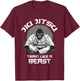 Train like a Beast Jiu Jitsu, BJJ Grappling MMA Gorilla T-Shirt - T-Shirt | Maroon